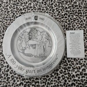 Vintage Kodak 1880-1980 100 Year Centennial Commemorative Pewter Plate, NIP/NIB
